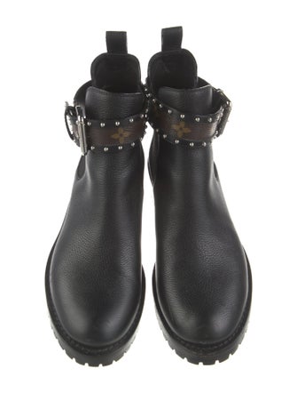 Louis Vuitton LV Monogram Leather Moto Boots