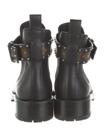 Louis Vuitton LV Monogram Leather Moto Boots