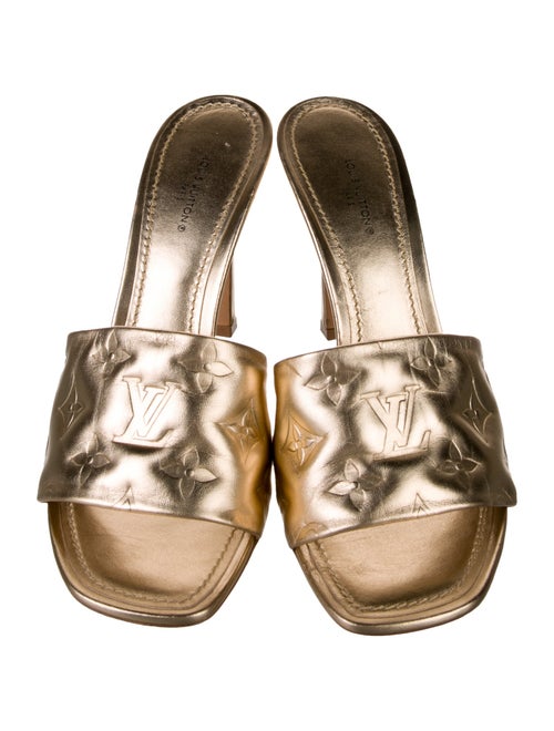 Louis Vuitton Monogram Pattern Leather Slides