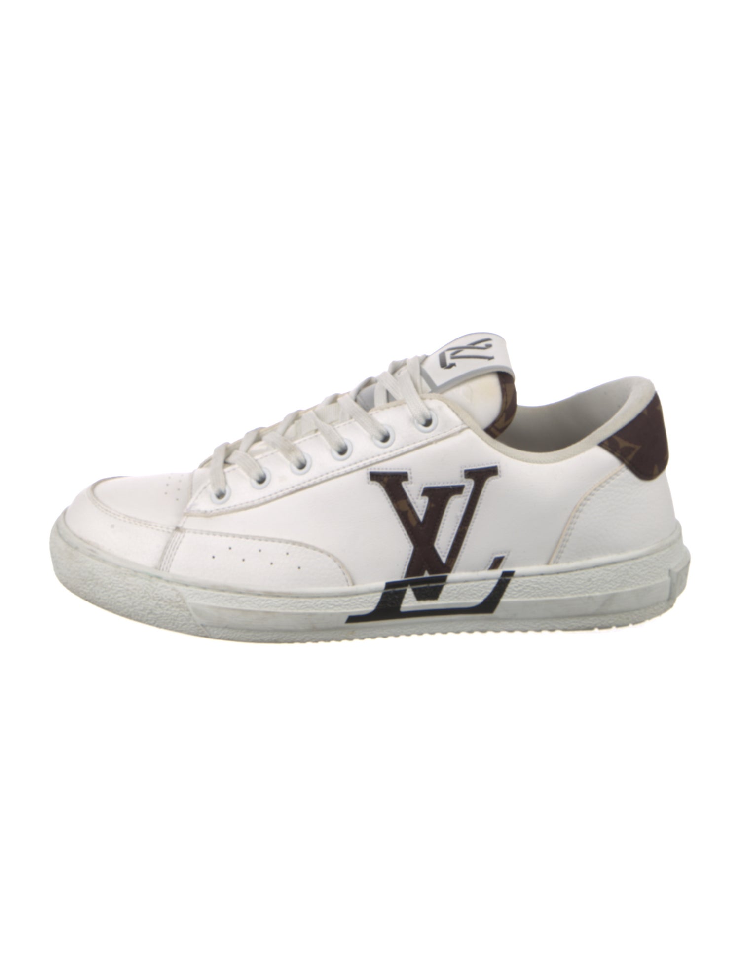 Louis Vuitton Leather Colorblock Pattern Sneakers