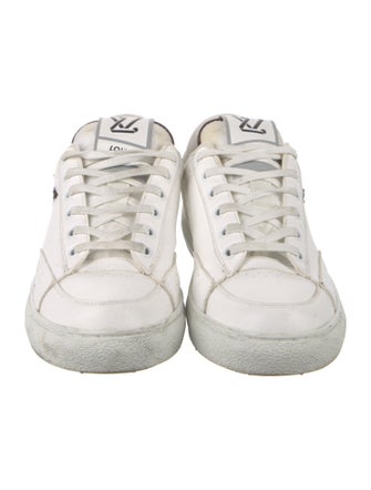 Louis Vuitton Leather Colorblock Pattern Sneakers