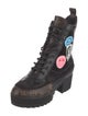 Louis Vuitton LV Monogram Suede Combat Boots