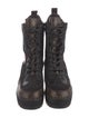 Louis Vuitton LV Monogram Suede Combat Boots