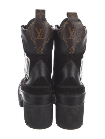 Louis Vuitton LV Monogram Suede Combat Boots