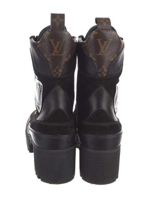 Louis Vuitton LV Monogram Suede Combat Boots