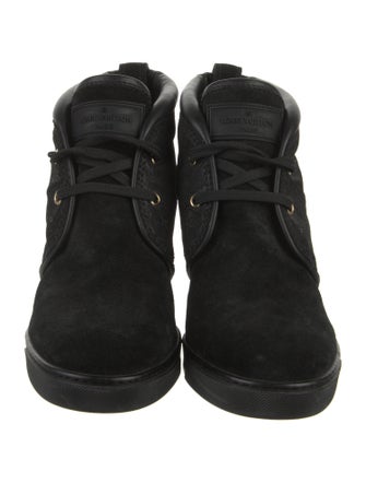 Louis Vuitton LV Monogram Suede Lace-Up Boots