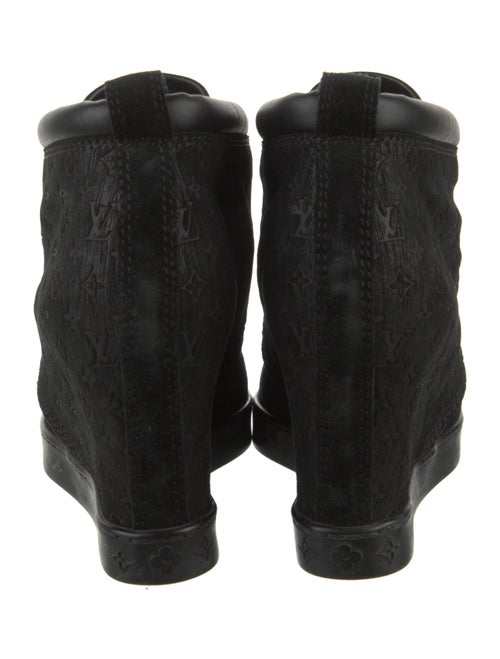 Louis Vuitton LV Monogram Suede Lace-Up Boots