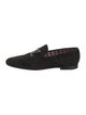 Louis Vuitton Suede Embroidered Accent Loafers