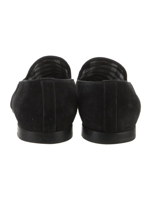 Louis Vuitton Suede Embroidered Accent Loafers