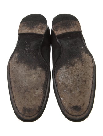 Louis Vuitton Suede Embroidered Accent Loafers