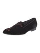 Louis Vuitton Velvet Embroidered Accent Loafers