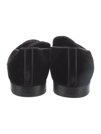 Louis Vuitton Velvet Embroidered Accent Loafers