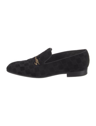 Louis Vuitton Damier Infini Velvet Loafers