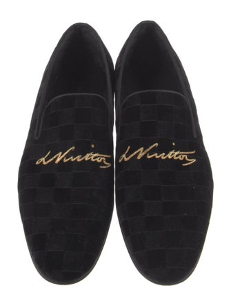 Louis Vuitton Damier Infini Velvet Loafers