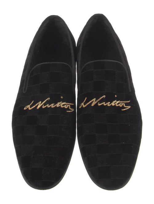 Louis Vuitton Damier Infini Velvet Loafers