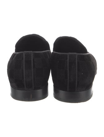 Louis Vuitton Damier Infini Velvet Loafers
