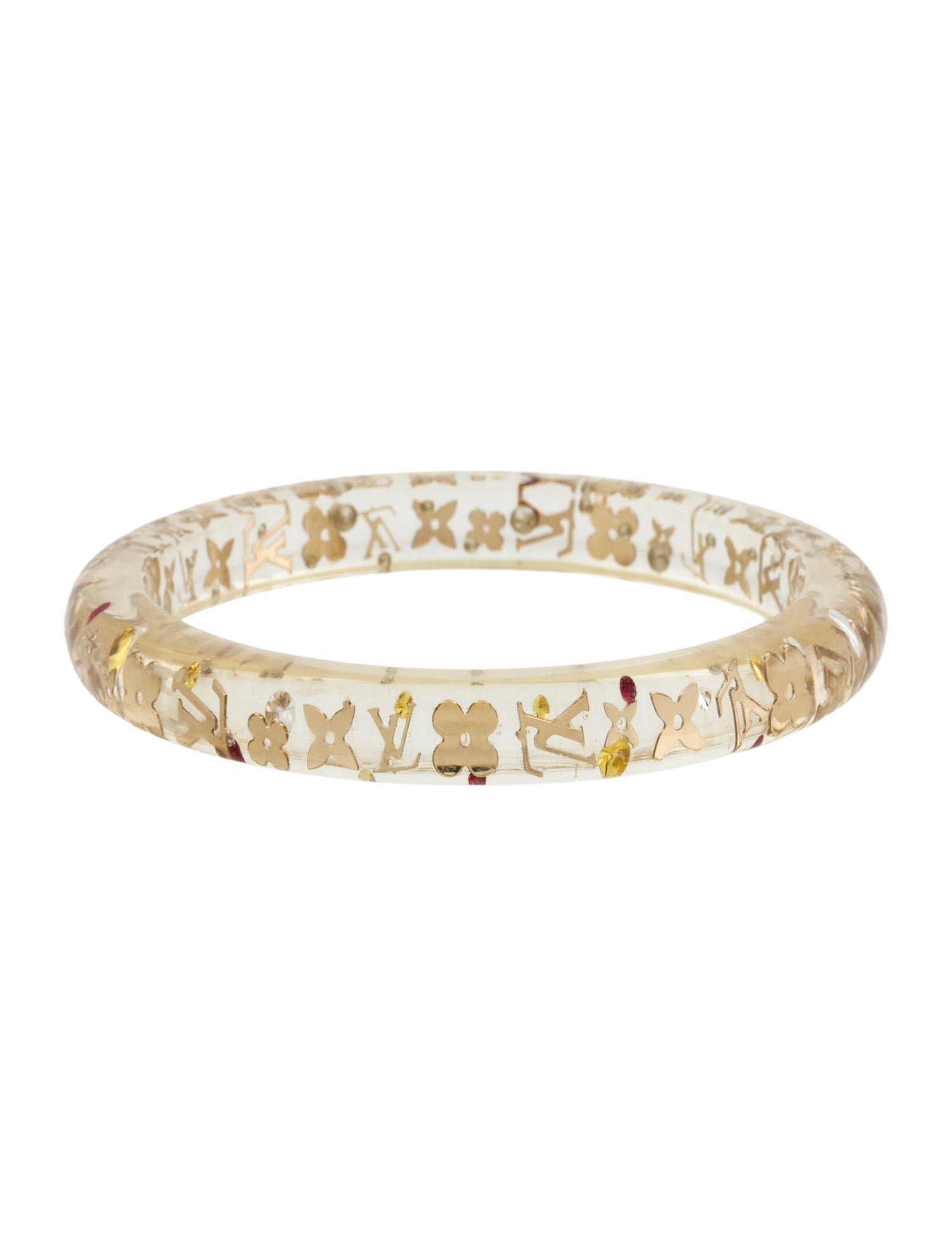 Louis Vuitton Resin & Crystal Inclusion Bangle Bracelet