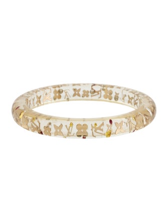 Louis Vuitton Resin & Crystal Inclusion Bangle Bracelet