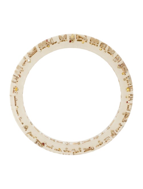 Louis Vuitton Resin & Crystal Inclusion Bangle Bracelet