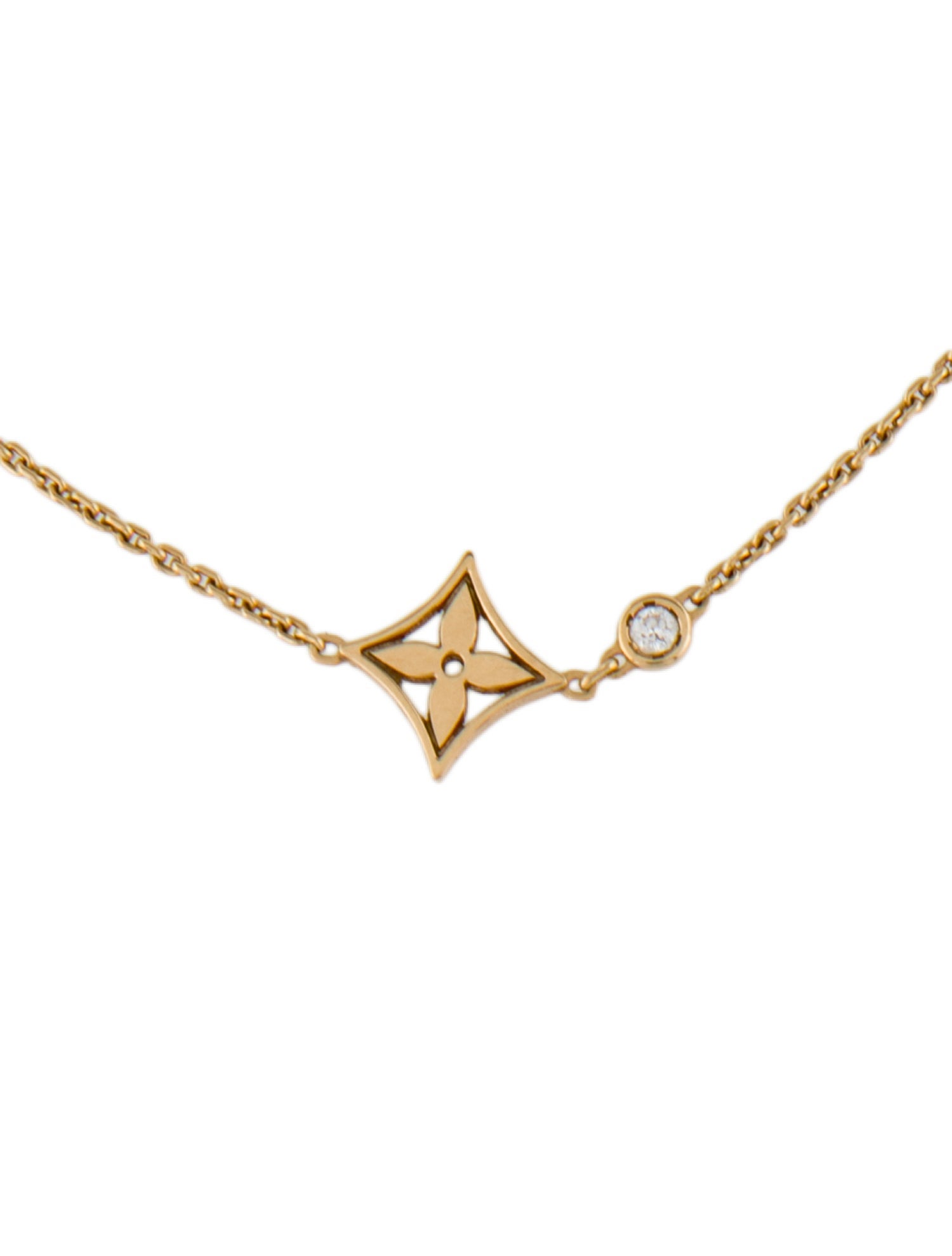 Louis Vuitton 18K Diamond Idylle Blossom Pendant Necklace