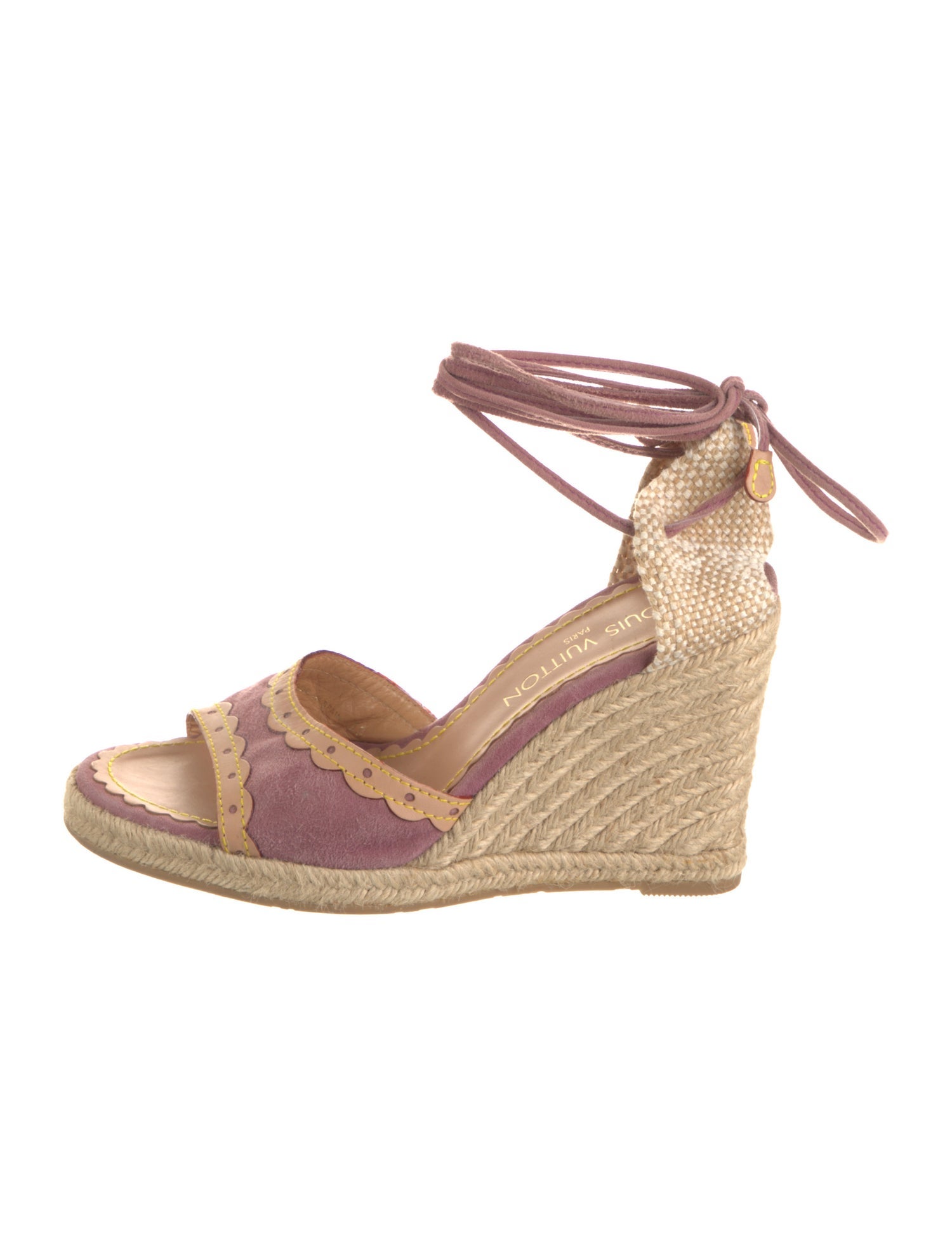 Louis Vuitton Suede Colorblock Pattern Espadrilles