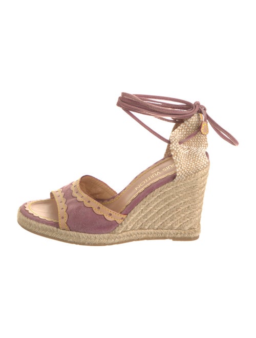 Louis Vuitton Suede Colorblock Pattern Espadrilles