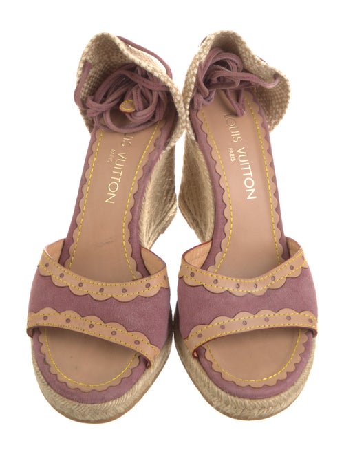 Louis Vuitton Suede Colorblock Pattern Espadrilles