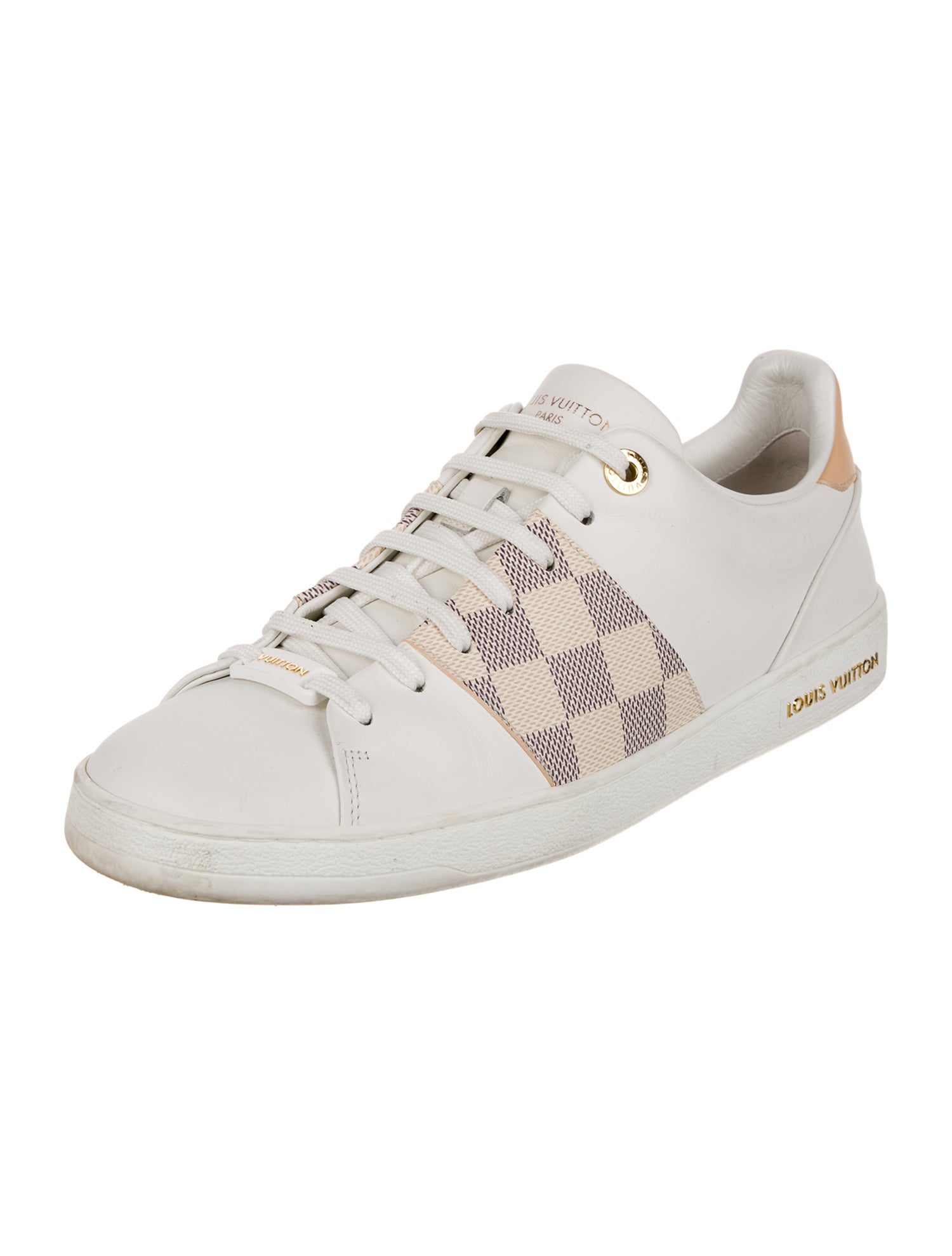 Louis Vuitton Damier Azur Pattern Leather Sneakers