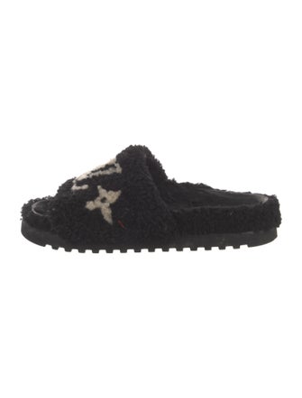 Louis Vuitton Shearling Printed Slides