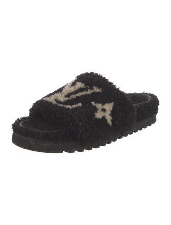 Louis Vuitton Shearling Printed Slides