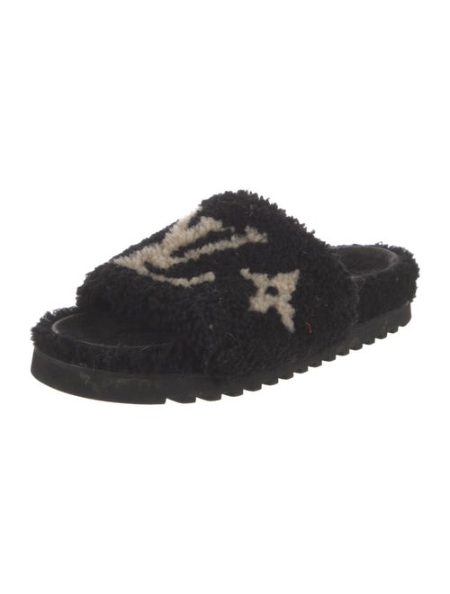 Louis Vuitton Shearling Printed Slides