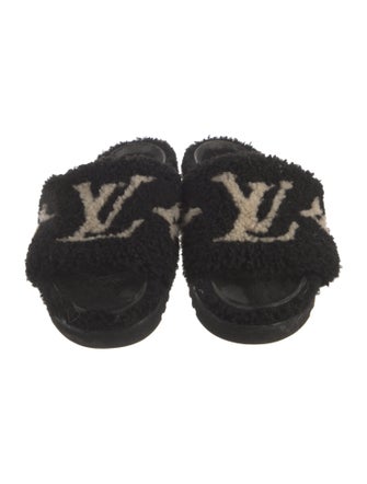 Louis Vuitton Shearling Printed Slides