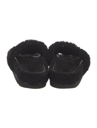 Louis Vuitton Shearling Printed Slides