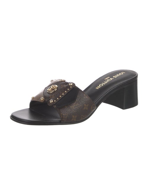 Louis Vuitton LV Monogram Studded Accents Slides