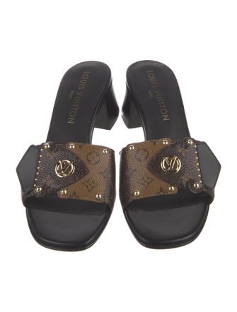 Louis Vuitton LV Monogram Studded Accents Slides