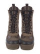 Louis Vuitton LV Monogram Suede Combat Boots