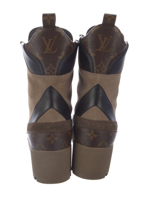 Louis Vuitton LV Monogram Suede Combat Boots