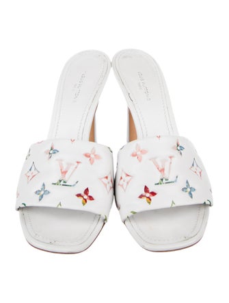 Louis Vuitton LV Monogram Leather Slides