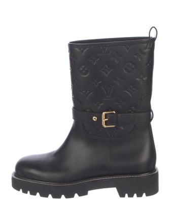 Louis Vuitton LV Monogram Leather Moto Boots