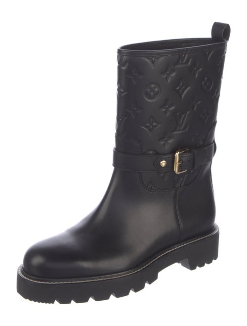 Louis Vuitton LV Monogram Leather Moto Boots