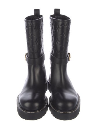 Louis Vuitton LV Monogram Leather Moto Boots