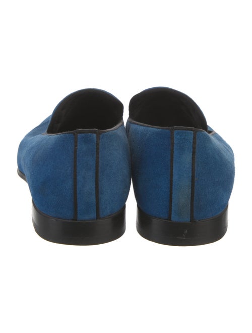 Louis Vuitton Suede Studded Accents Loafers