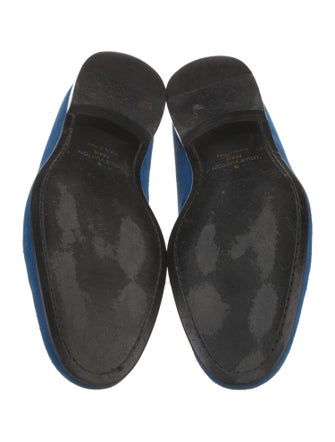 Louis Vuitton Suede Studded Accents Loafers