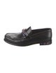 Louis Vuitton Leather Chain-Link Accents Loafers