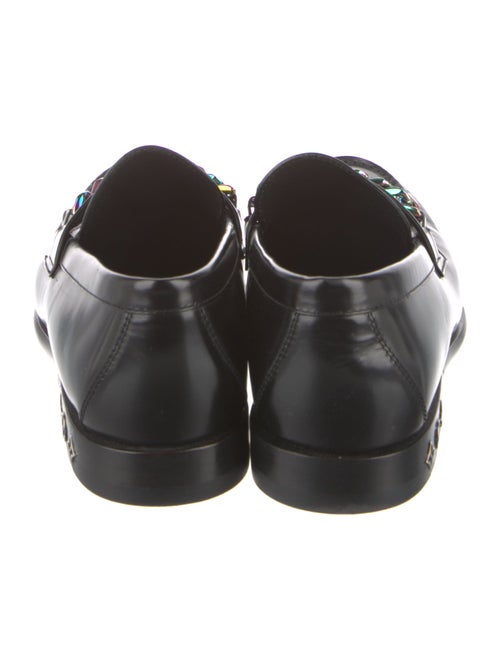 Louis Vuitton Leather Chain-Link Accents Loafers