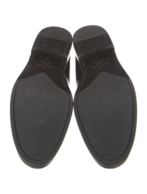 Louis Vuitton Leather Chain-Link Accents Loafers