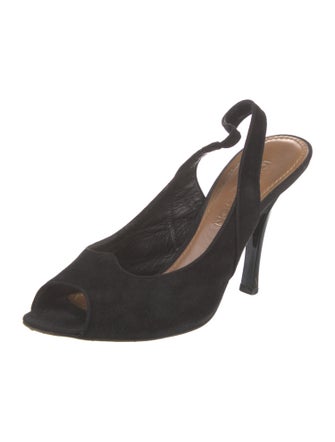 Louis Vuitton LV Monogram Suede Slingback Pumps