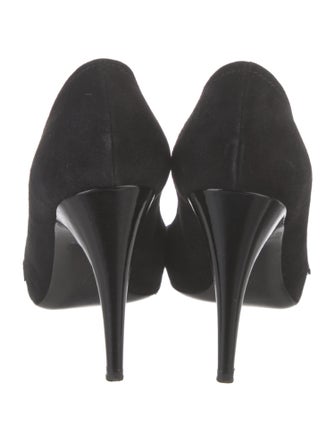 Louis Vuitton Suede Floral Print Pumps