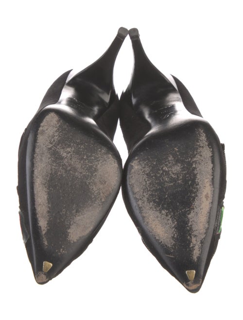 Louis Vuitton Suede Floral Print Pumps