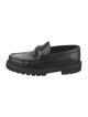 Louis Vuitton Chain-Link Accent Leather Loafers